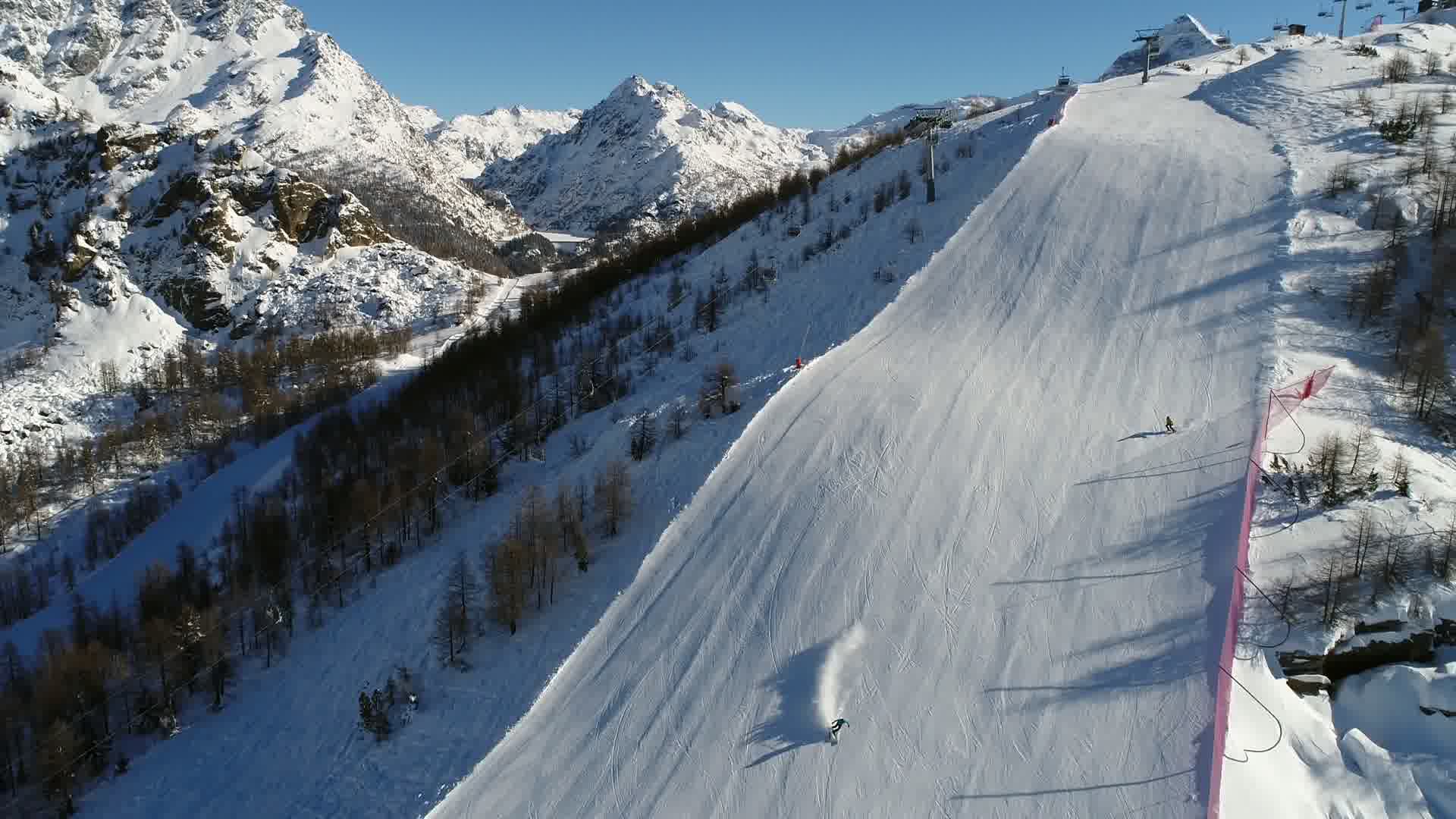 Aerial mountain footage