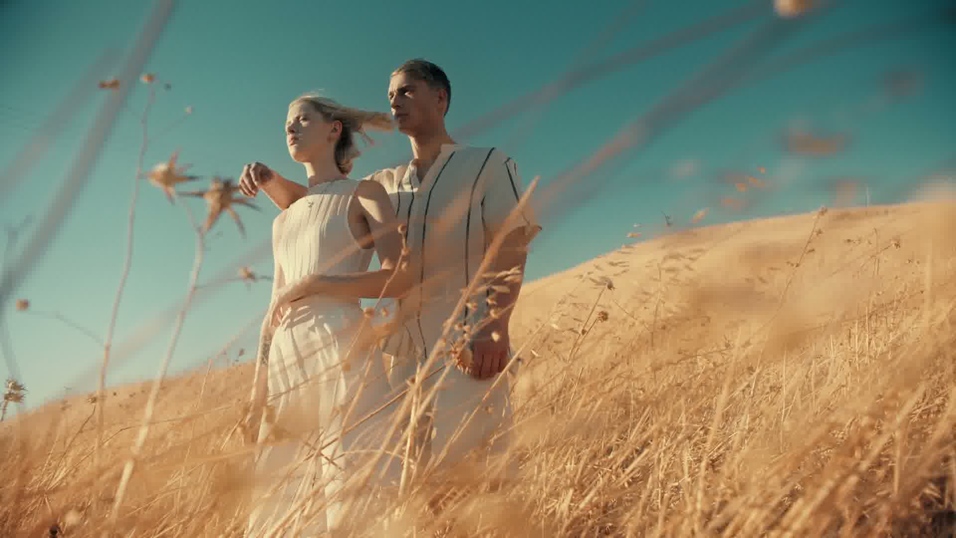 People in a field